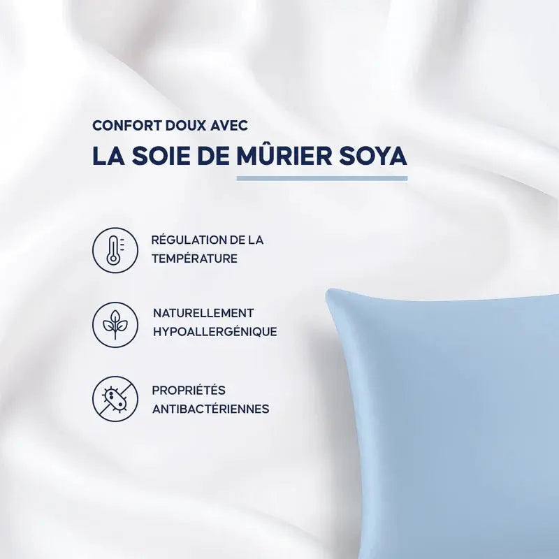 Housse d’Oreiller en Soie Naturelle Soya - Soya Confort